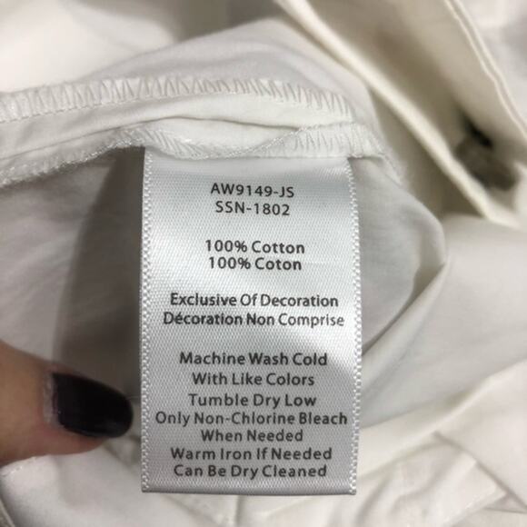 ATM Anthony Thomas Melillo White Cotton Poplin Cropped Trouser Pants Size 8 NWT - Picture 9 of 11